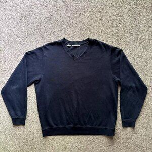 Cutter & Buck Sweater Mens XL Crewneck Long Sleeve Navy Blue Golf